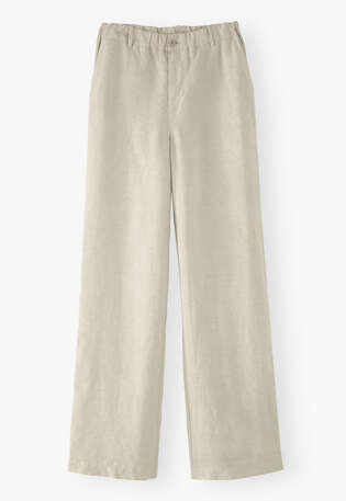 Wide-leg trousers, Ecru, webstill