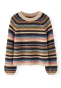 Reverse striped sweater, Ocean multi, webstill