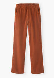 Straight-leg cord trousers, Burnt orange, webstill