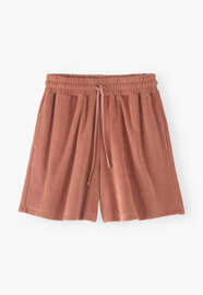 Towelling shorts, Terracotta, webstill