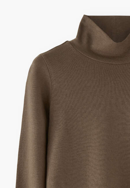 Roll-neck top, Dark olive, completeTheLook