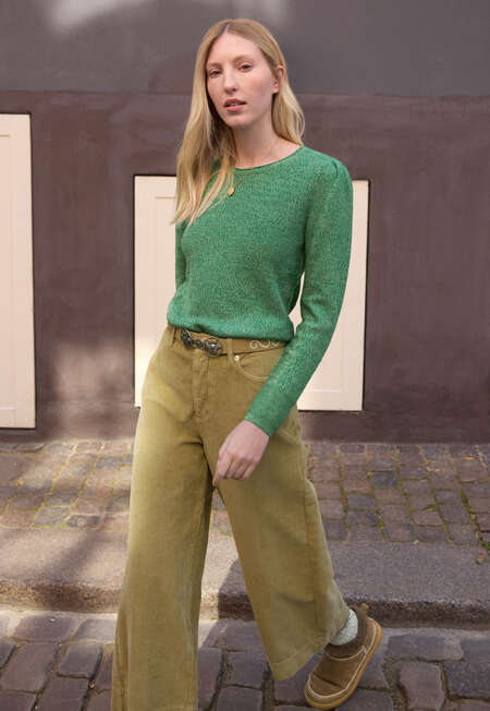 Flecked sweater, Emerald sage, completeTheLook