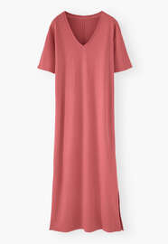 V-neck dress, Pink rose, webstill