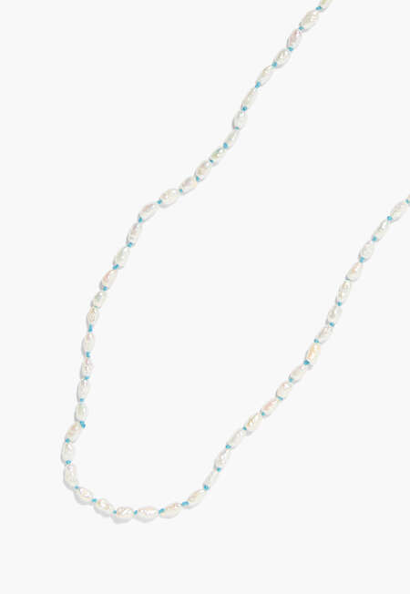 Beaded pearl necklace, Pearl, completeTheLook