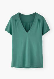 V-neck top, Turquoise, webstill