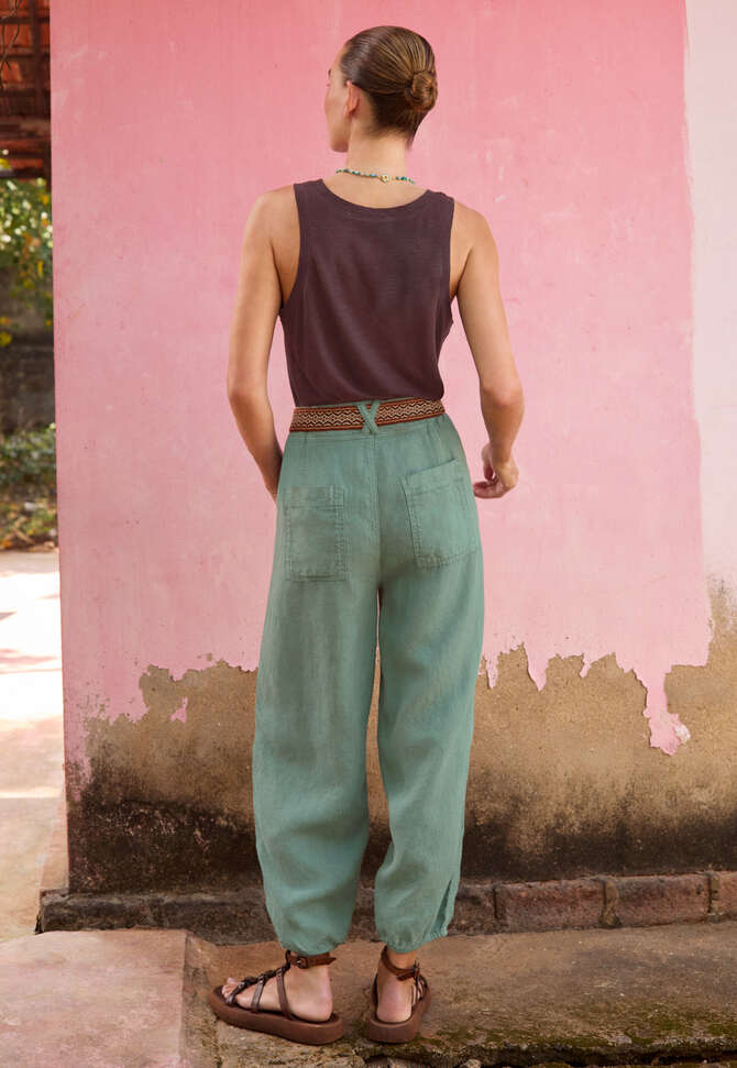 Balloon trousers, Soft jade, completeTheLook