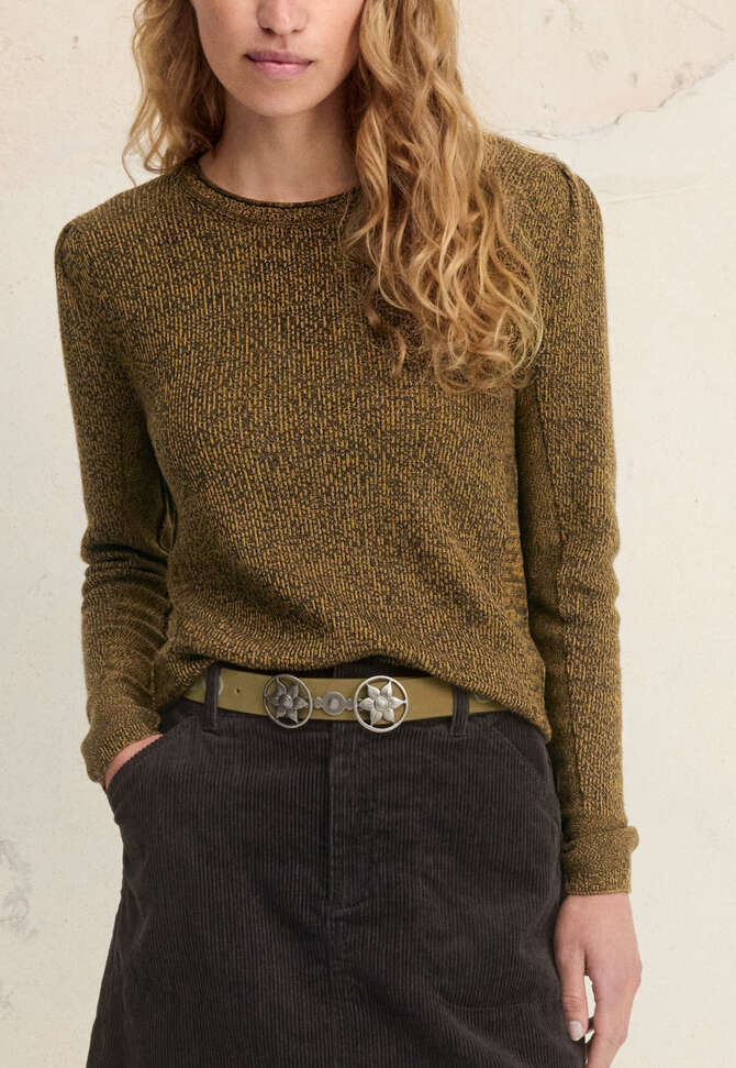 Embroidered belt, Sand, completeTheLook