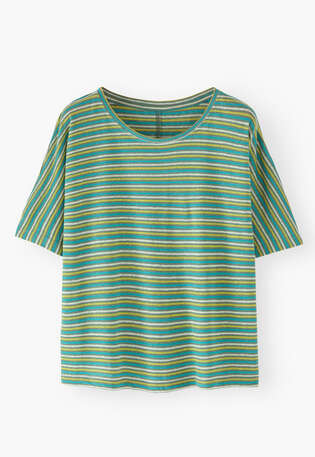 Striped T-shirt, Bay lime, webstill