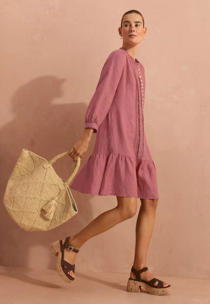 Pintucked dress, Blush pink, completeTheLook