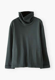 Funnel-neck sweatshirt, Deep forest, webstill