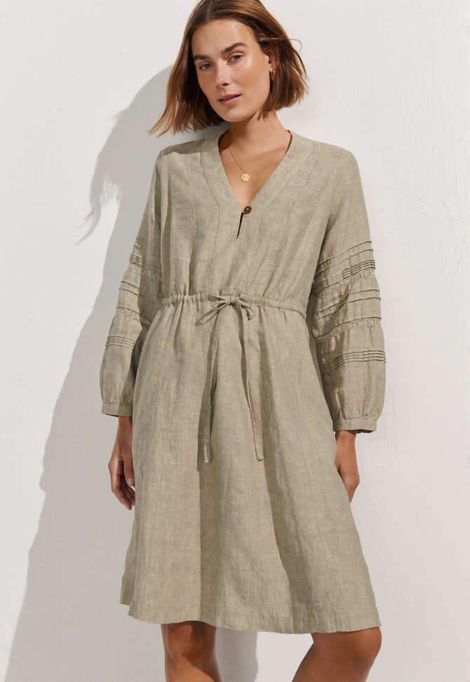 Drawstring dress, Yellow fern, completeTheLook