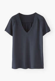 V-neck top, Deep indigo, webstill