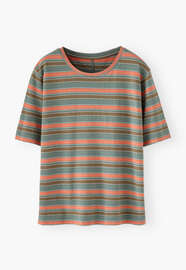 Striped T-shirt, Ocean coral, webstill