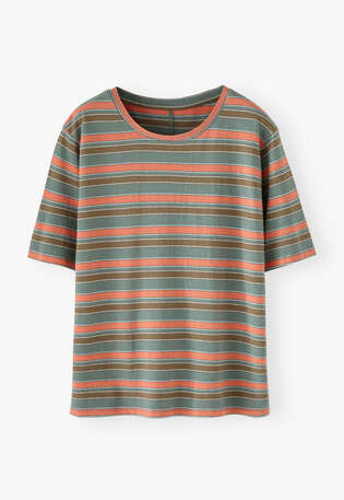 Striped T-shirt, Ocean coral, webstill