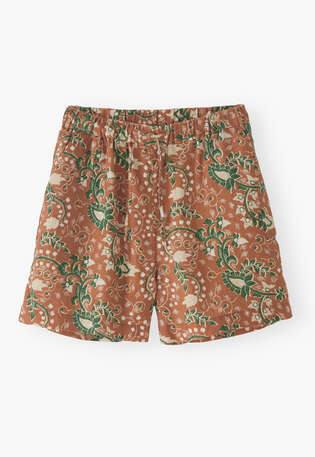 Printed shorts, Rust, webstill
