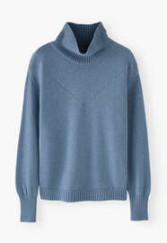 High-neck sweater, Soft denim, webstill