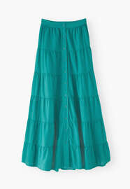 Tiered skirt, Turquoise, webstill