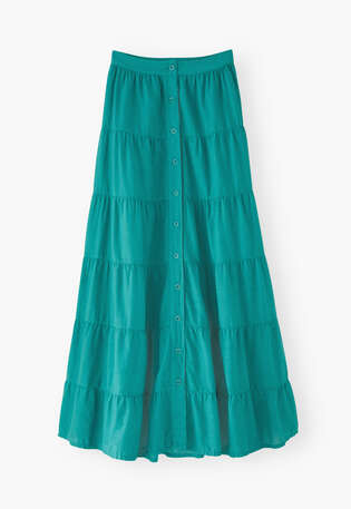 Tiered skirt, Turquoise, webstill