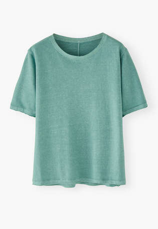 Boxy T-shirt, Turquoise, webstill