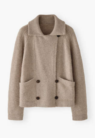 Knitted jacket, Fawn, webstill