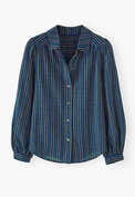 Striped blouse, Deep ultramarine, webstill