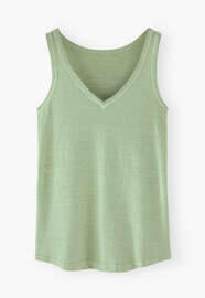 V-neck jersey vest, Mint green, webstill