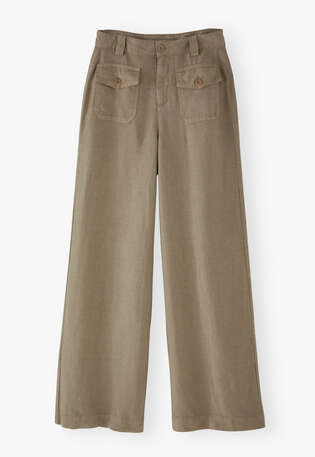 Wide-leg trousers, Khaki, webstill