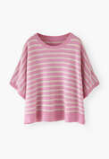 Striped poncho, Rose, webstill