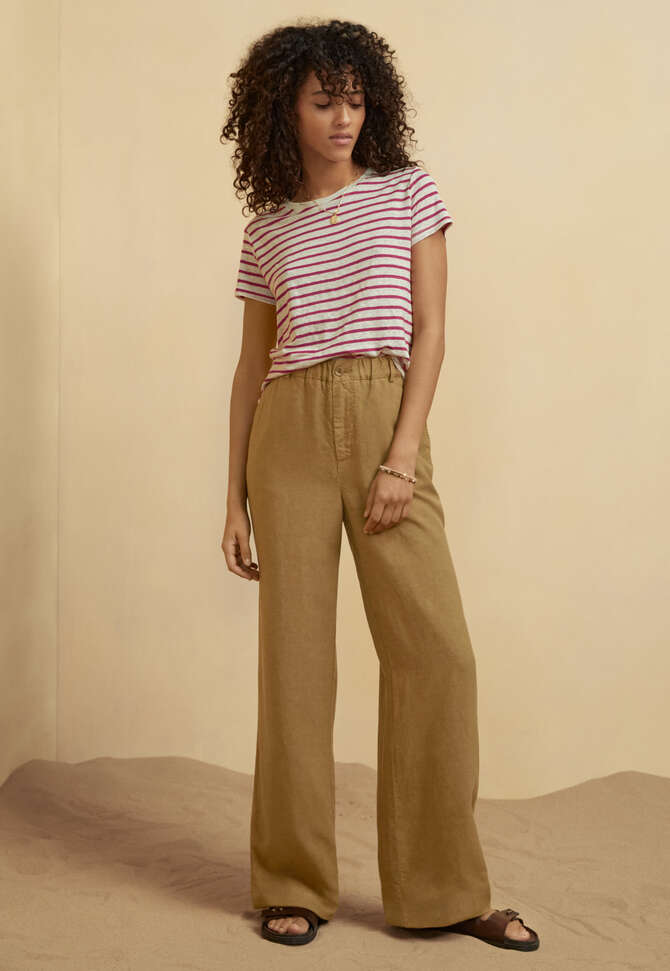 Wide-leg trousers, Brown olive, completeTheLook