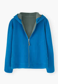Zip-up hoodie, Electric blue, webstill