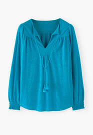 Gathered top, Electric blue, webstill