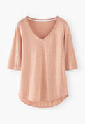 V-neck T-shirt, Nude pink, webstill