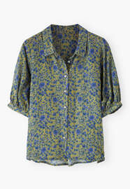 Printed blouse, Purple ochre, webstill