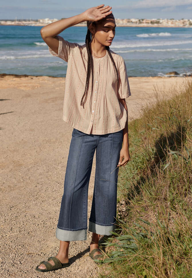 Jacquard blouse, Natural pink, completeTheLook