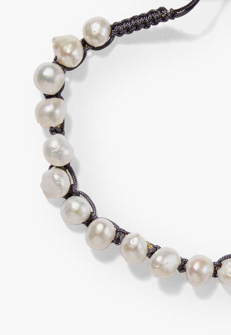 Pearl bracelet, Anthracite, completeTheLook