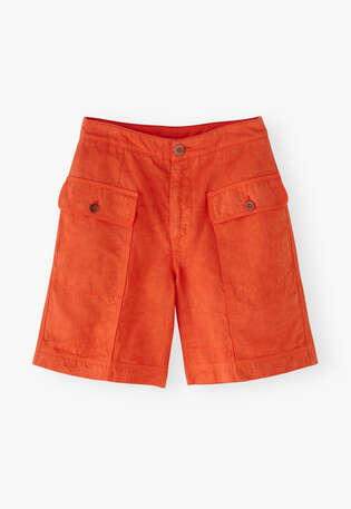 Safari shorts, Vermillion orange, webstill