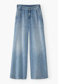Full length wide-leg jeans, Pale vintage, webstill
