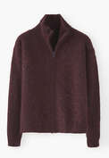 Zip-up sweater, Aubergine, webstill