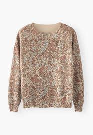 Printed sweater, Almond coffee, webstill