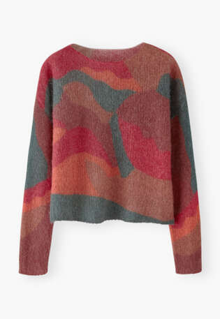 Printed sweater, Red spice, webstill