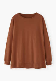 Drop-shoulder top, Chestnut, webstill