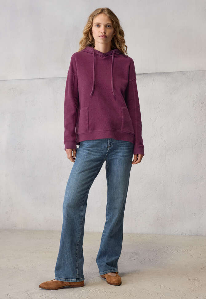 Fleece hoodie, Boysenberry, completeTheLook