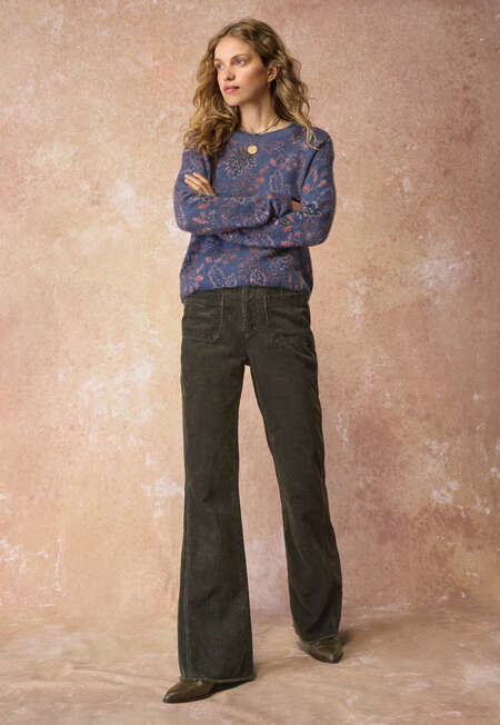 Printed sweater, Indigo pink, completeTheLook