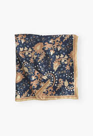 Printed scarf, Midnight orange, webstill