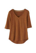 V-neck T-shirt, Copper, webstill