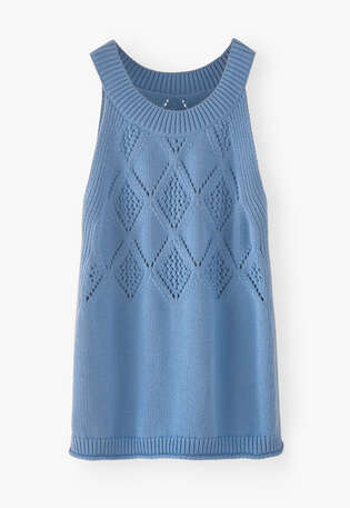 Knitted vest, Sky blue, webstill