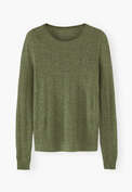 Lace-knit sweater, Moss green, webstill
