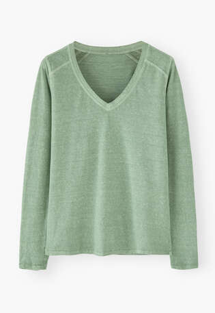 V-neck top, Mint, webstill