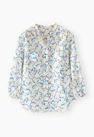 Printed blouse, Cobalt, webstill