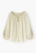 Gathered blouse, Ice green, webstill